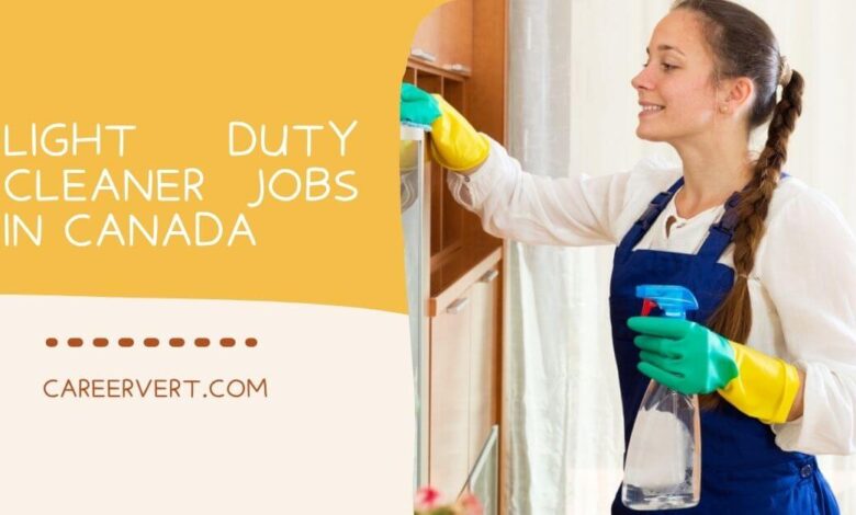 Light Duty Cleaner Jobs in Canada