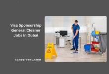 Visa Sponsorship General Cleaner Jobs in Dubai