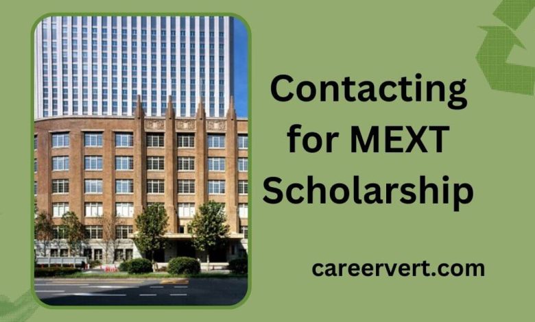 Contacting for MEXT Scholarship